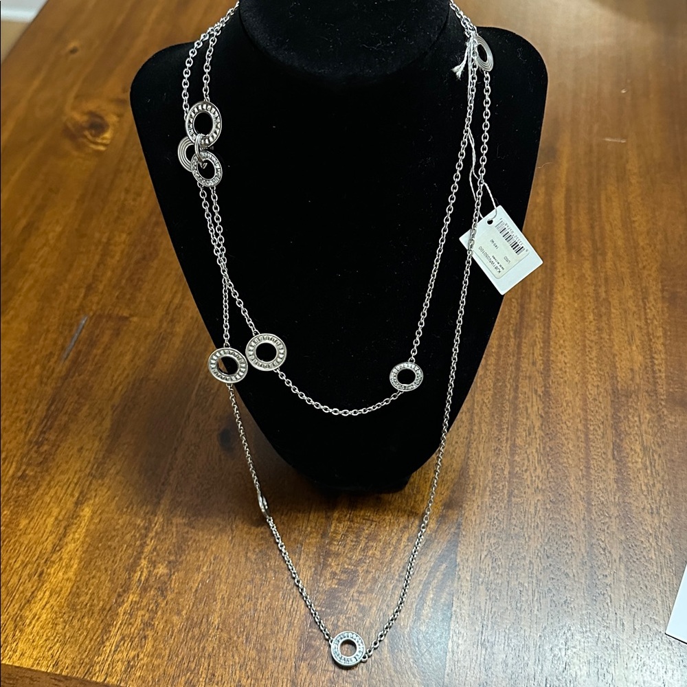 Calvin Klein Silver Necklace with Circular Details - Picture 3 of 6